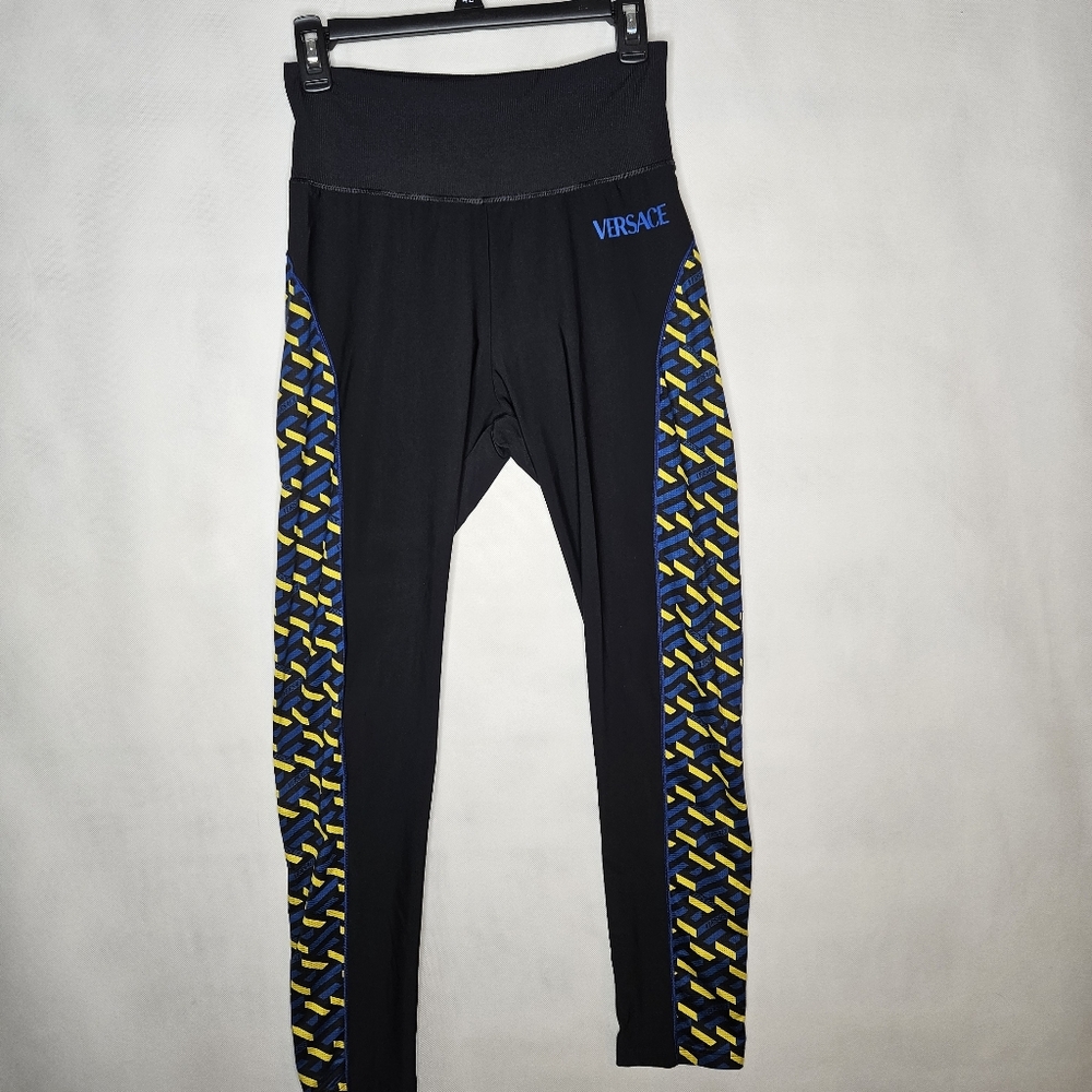 Versace Couture Women's Leggings Size 4 Medusa Tag Authentic Black